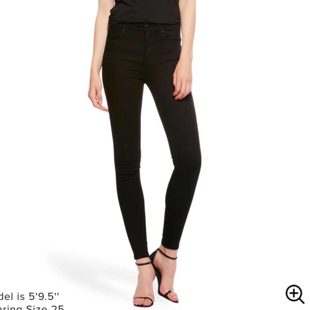 Mott and Bow Black High Rise Skinny Bond Jeans 27x28